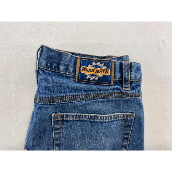 Work Mate Men's Straight Leg Blue Jeans Size 34/34 - Picture 5 of 6